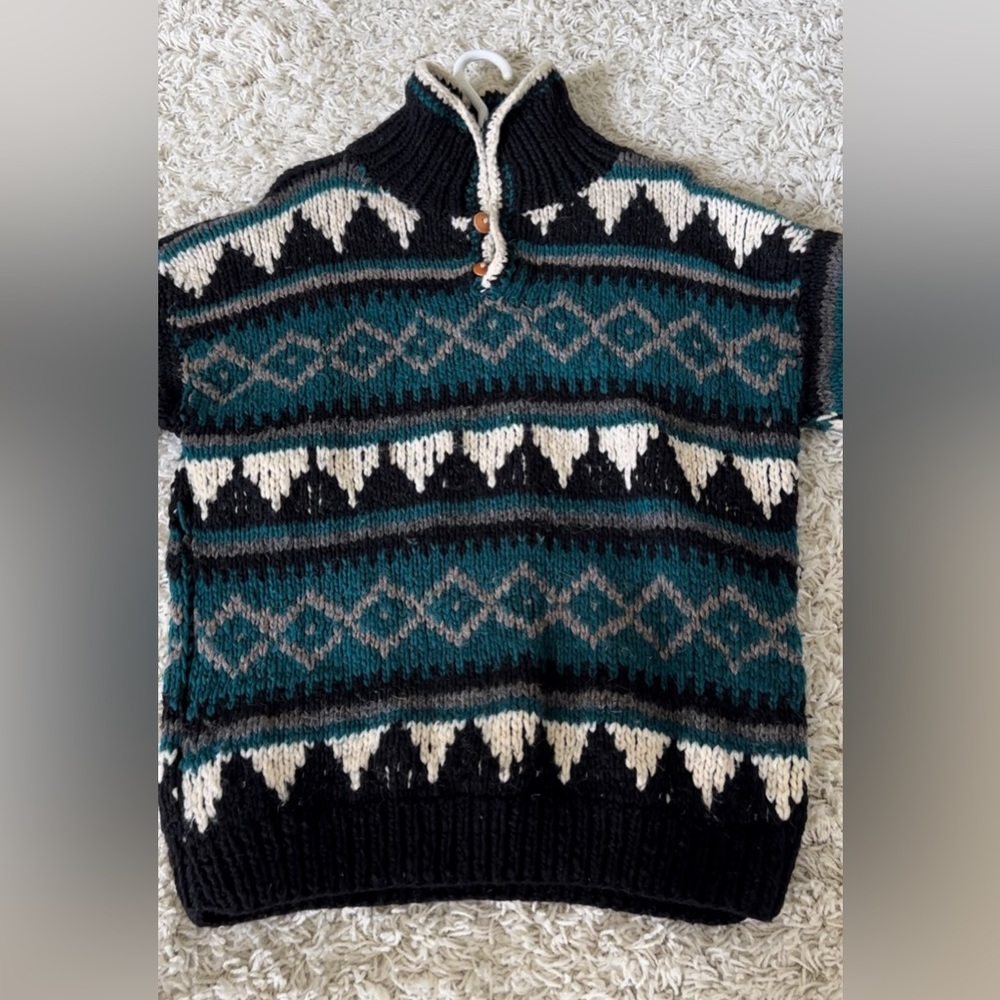Las Americas Pullover • Ecuador• pure wool! • oversize • New!